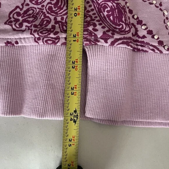 NWT Sundance Sz XXL Maebelle Pink Sweatshirt Embroidered Paisley Boho Loungewear - Picture 9 of 10